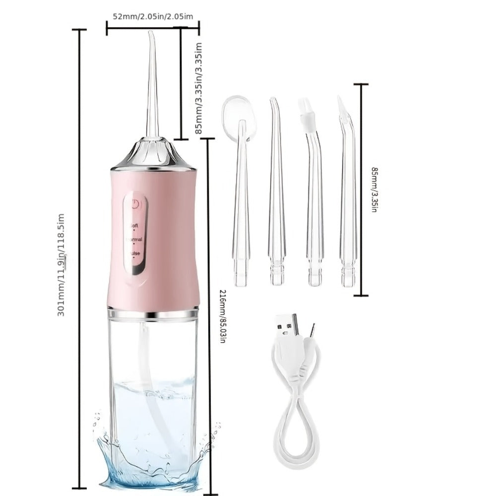 Oral Irrigator with 360¡ã Rotatable Nozzle & Smart Chip Pressure Control ¨C Electric Water Flosser for Deep Tooth & Gum Cleaning, 4 Colors, Portable Dental Mouth Rinser for Home & Travel
