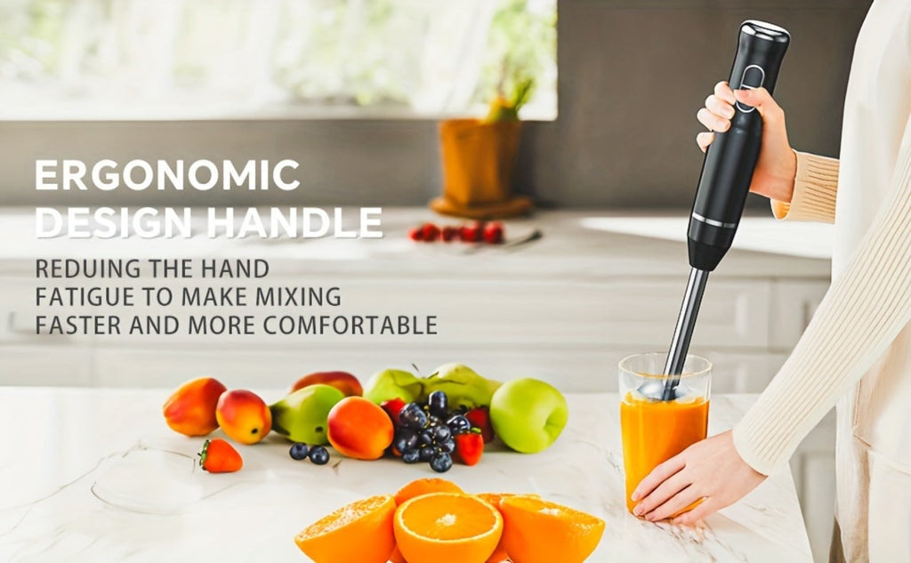 Immersion Blender 400W Handheld Stick Mixer with 2 Speeds & Turbo Mode 304 Stainless Steel Blades ¨C Corded Hand Blender with Detachable Base for Soup Smoothie Puree Baby Food