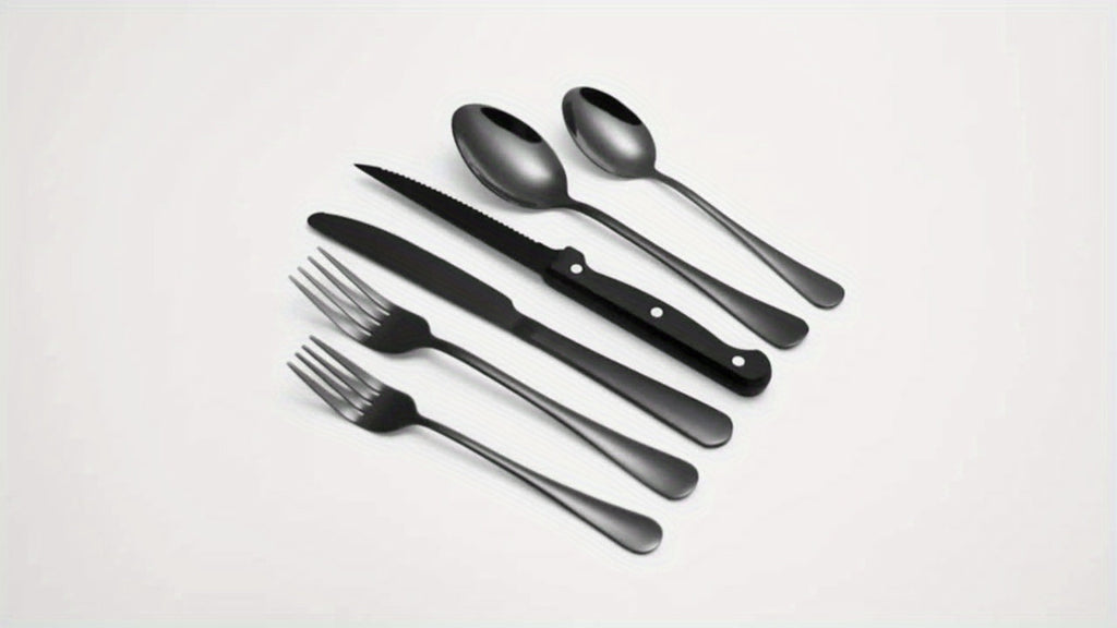 Stainless Steel Flatware Set, Mirror-Polished Cutlery Set for Home & Hotel, Gift Box Included, Dishwasher Safe Silverware for Parties, Weddings & Banquets