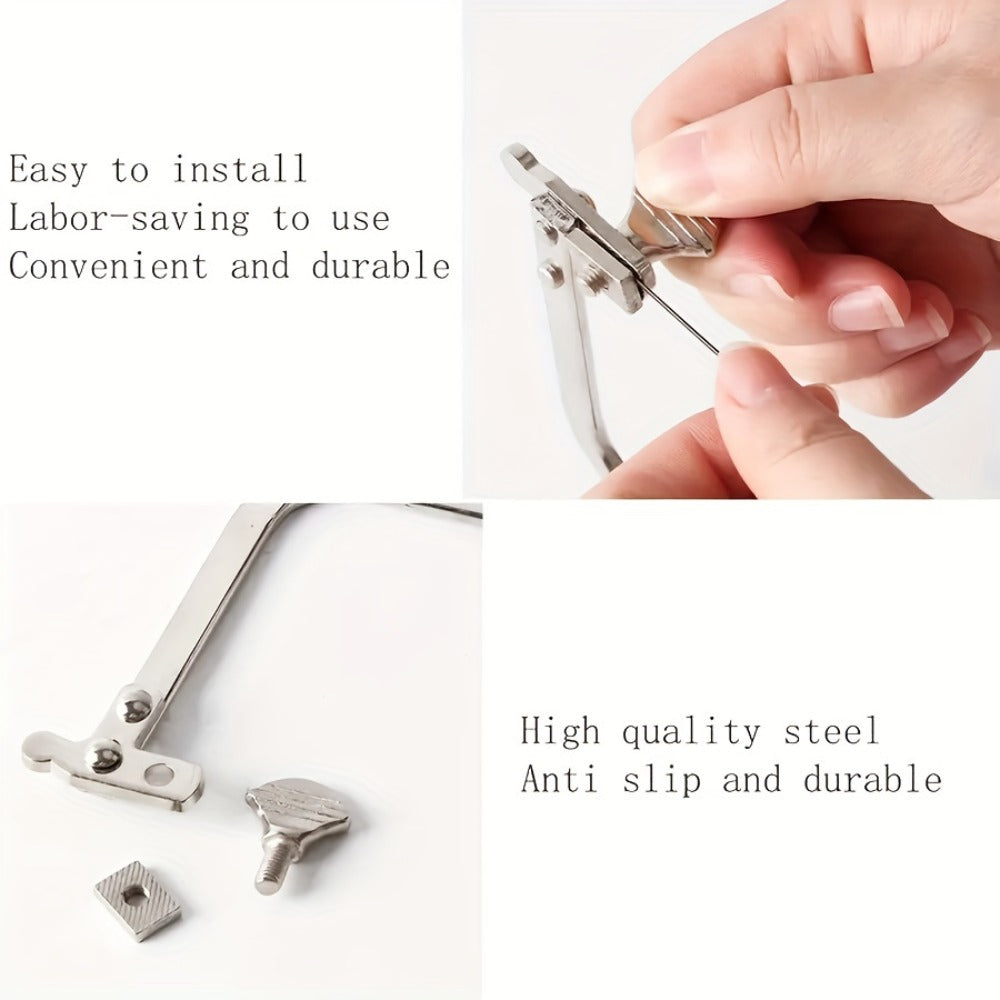 Hand Saw Kit with 12 Blades ¨C Adjustable Jewelry Making Saw Frame, Multi-Function Manual Cutting Tool for Wood, Metal, Stone & Craft DIY Projects