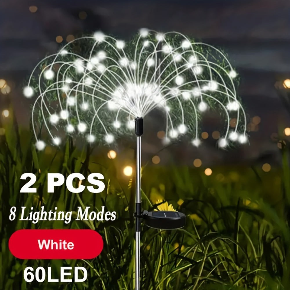 Solar Fireworks Lights Outdoor ¨C 60 to 420 LED Solar Garden Fairy Lights with 8 Modes, Waterproof Copper Wire Sparkler Lights for Garden, Patio, Yard, Pathway & Holiday Decoration