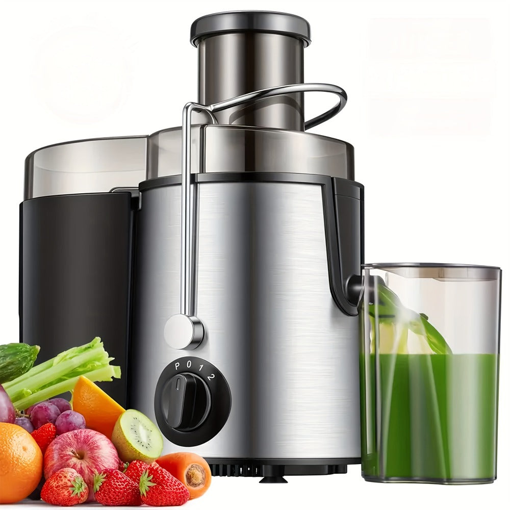 Juicer Machine 500W Centrifugal Juice Extractor with Pulp Separation 3-Inch Wide Mouth 3-Speed Settings Easy to Clean Detachable Parts High Juice Yield Fruit Juicer for Home Kitchen