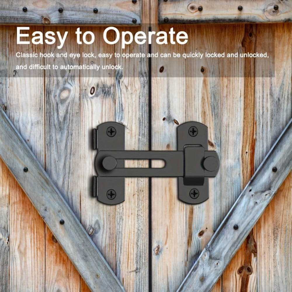Stainless Steel Door Bolt Lock 180¡ã Flip Latch ¨C Set of 4 Heavy Duty Security Locks with 2 Keys for Garage Stable Bathroom Outdoor Gate Shed Fence Home Door