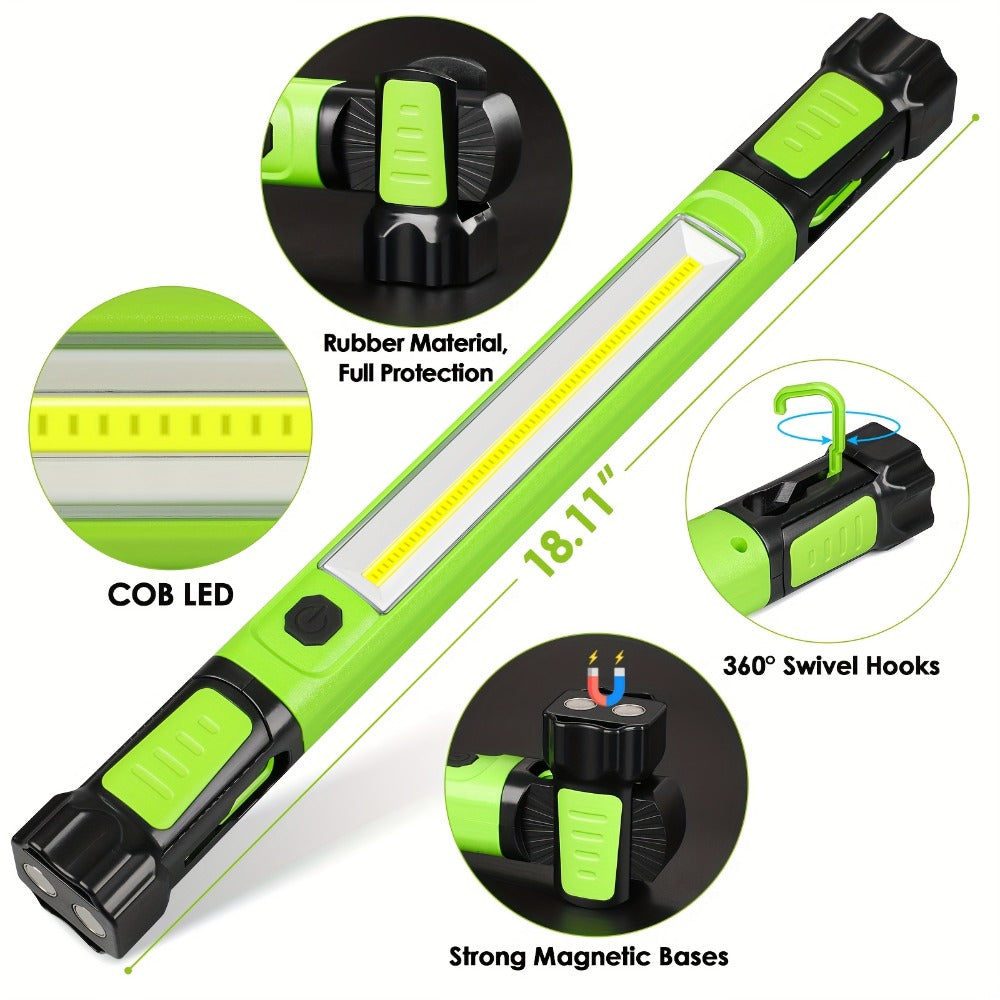 LED Work Light 2500LM Rechargeable Magnetic Underhood Inspection Light with 5200mAh Battery & Hooks ¨C Cordless Portable Work Lamp for Mechanics, Car Garage, Workshop & Emergency Use