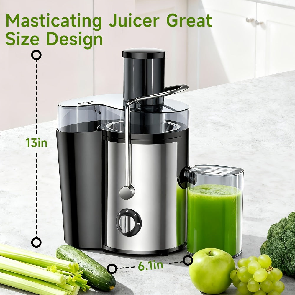 Juicer Machine Wide Mouth Juice Extractor Blender Food Processor 3-Speed Settings Easy Clean One-Touch Operation Multi-function with Detachable Parts for Vegetables Fruits
