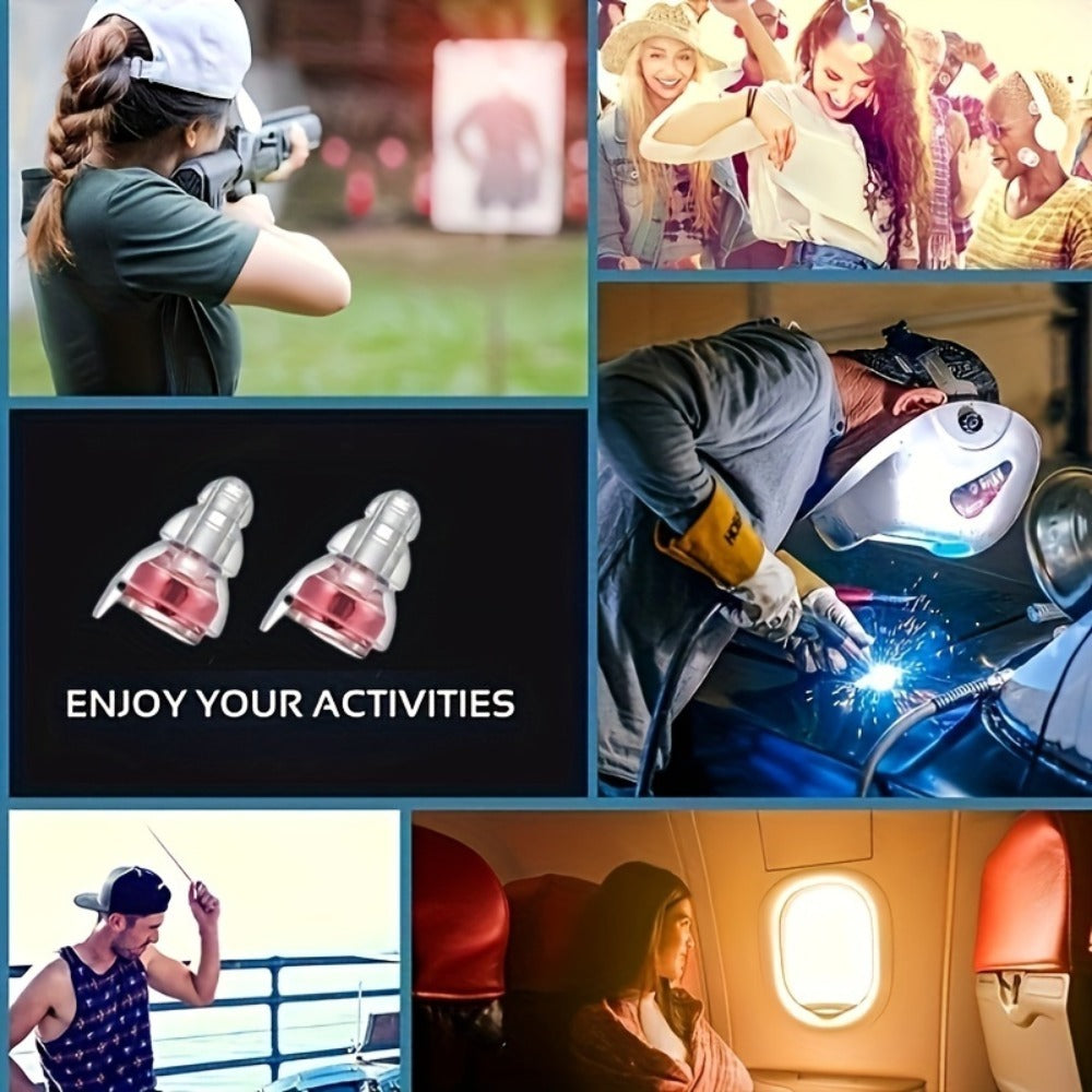 High Fidelity Earplugs for Concerts Musicians 24dB Noise Reduction ¨C Advanced Filter Technology Ear Protection for Music Festivals, DJs, Nightclub, Drummers, Professional Work and Industrial Use