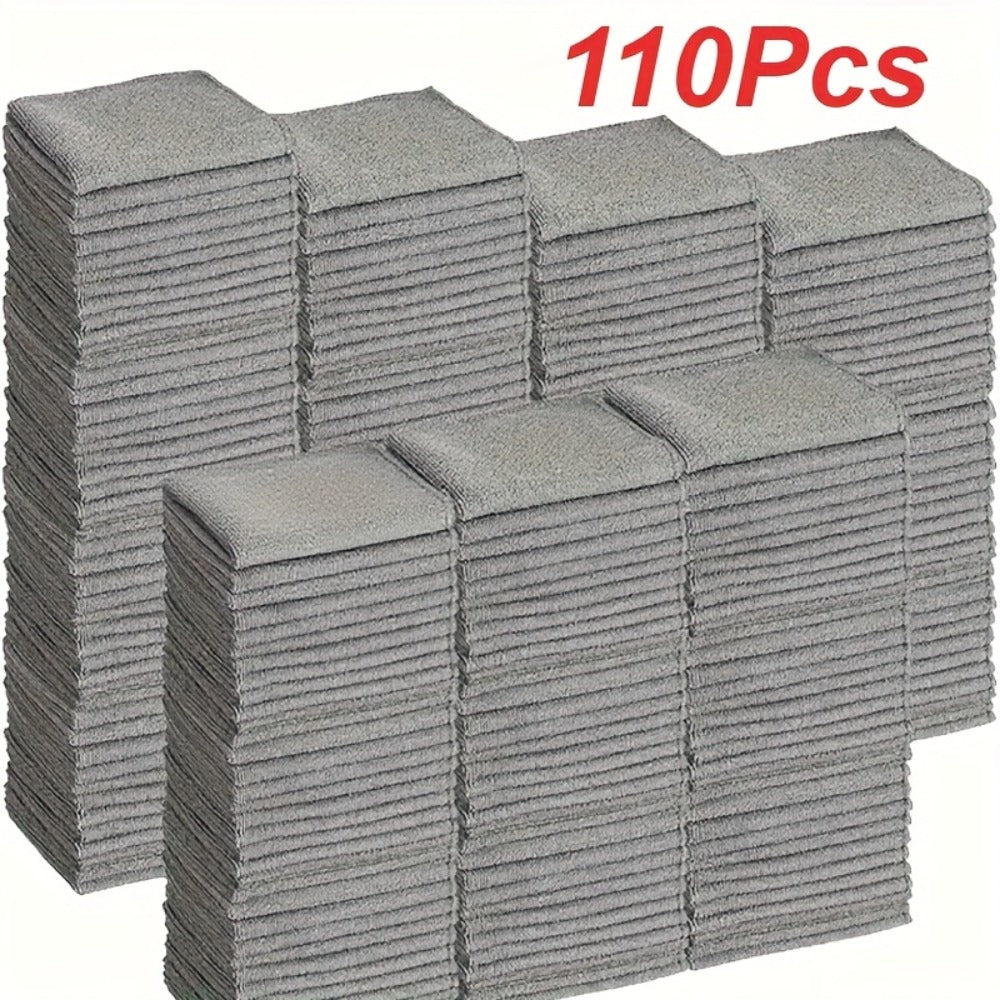 Microfiber Cleaning Cloths 110 Pack ¨C Bulk Household Car Towels, Absorbent Non-Shedding Lint-Free Rags for Kitchen, Auto, Home Deep Cleaning