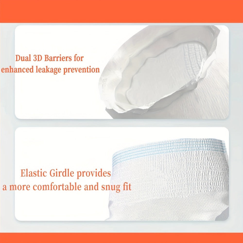 Disposable Incontinence Underwear for Seniors ¨C High Absorbency Leak-Proof Pull-On Briefs, Ultra-Thin Breathable Soft Cotton for Men & Women, Home Care & Overnight Use