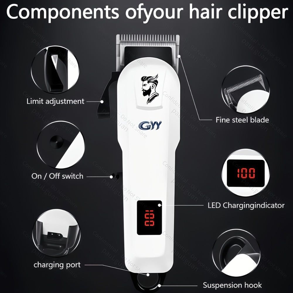 Hair Grooming Kit for Men - Electric Hair Clipper Set with Digital LCD Display, USB Rechargeable, Professional Barbershop Quality for Home Use, Holiday Father's Day Valentine's Day Gift