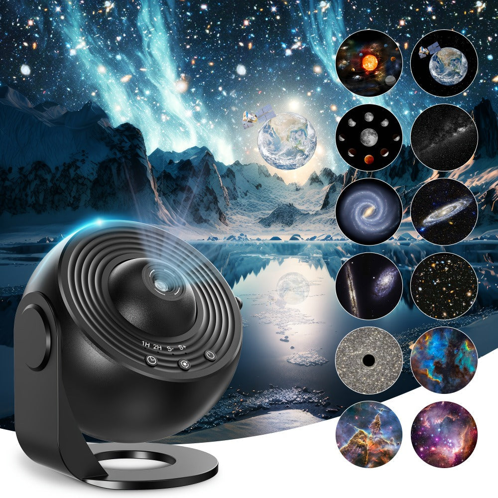 Star Projector Galaxy Aurora Night Light ¨C 13-in-1 Planetarium Projector for Bedroom, Kids Room & Home Theater with Atmospheric LED Lighting