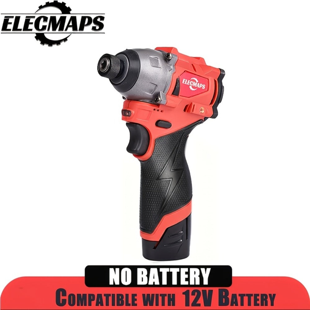 ELECMAPS Cordless Brushless Impact Driver 1/4 Inch ¨C Compact Portable Power Tool for Tight Spaces | Great Gift for Men