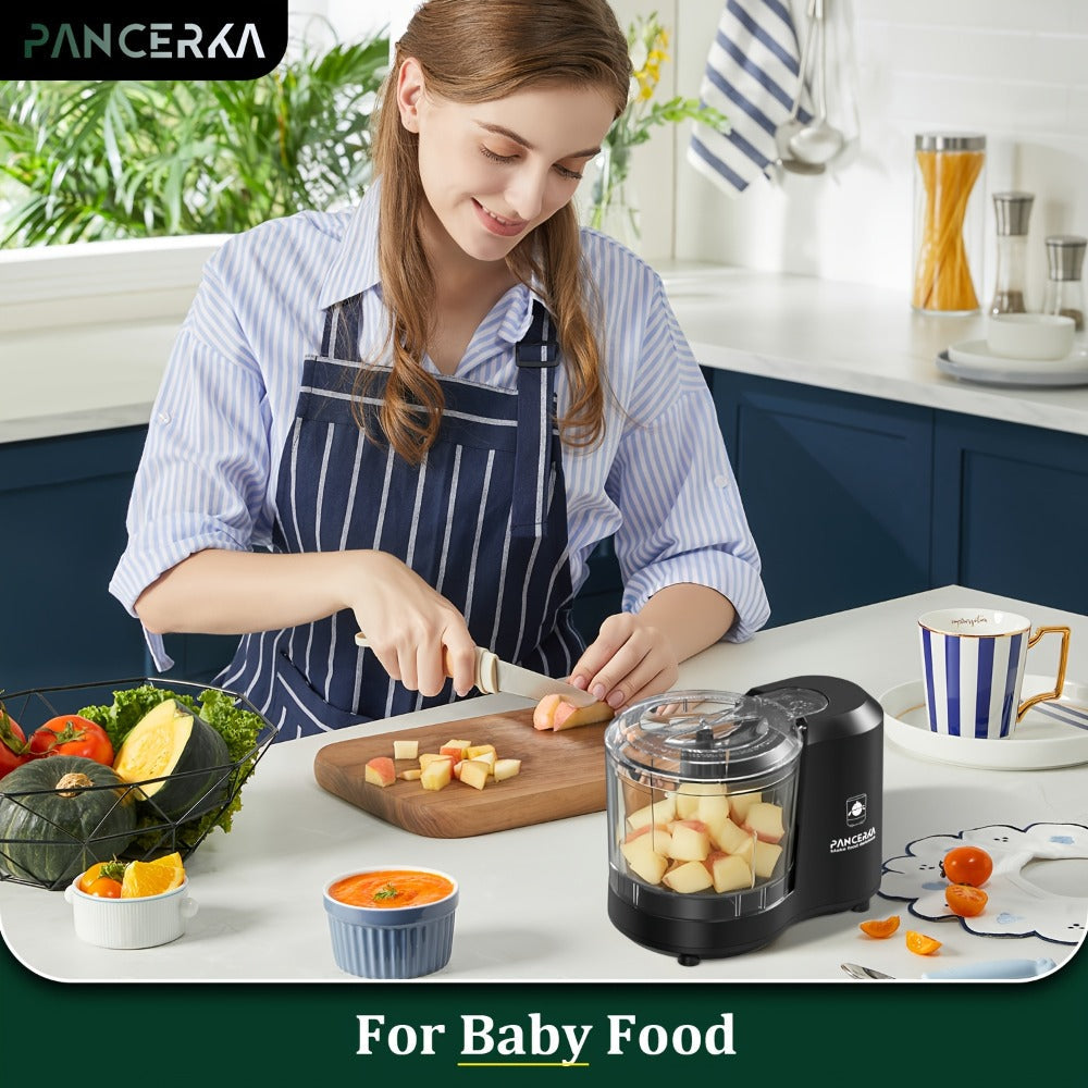 Electric Vegetable Chopper Food Processor - Mini Electric Food Chopper Blender for Kitchen, Baby Food Maker, Mixer Grinder for Dicing Mincing Puree, Black