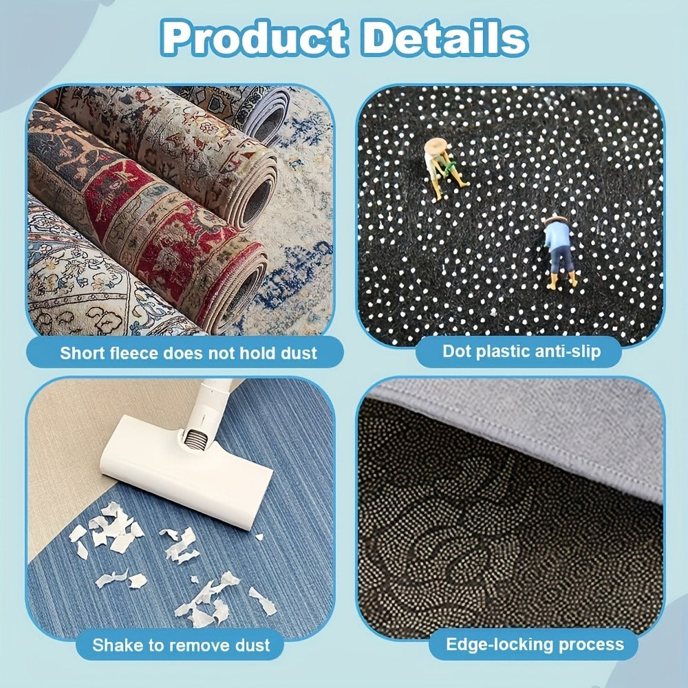 Machine Washable Area Rug Black White Geometric Non-Slip Rubber Backing Low Pile Non-Shedding Living Room Bedroom Kitchen Bathroom