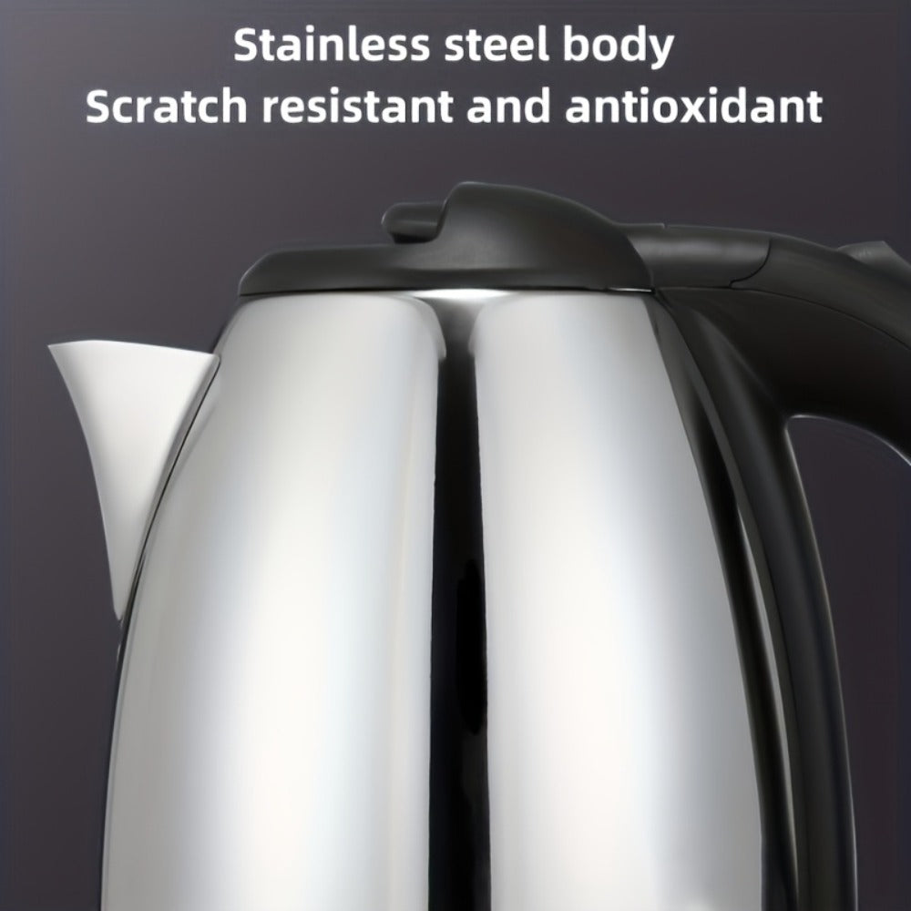 Electric Kettle Stainless Steel 2L Large Capacity 67.63oz with Auto Shut-Off, LED Indicator, BPA-Free Double Wall, Fast Boiling for Coffee & Tea ¨C Black Hot Water Kettle for Home, Office & Dorm