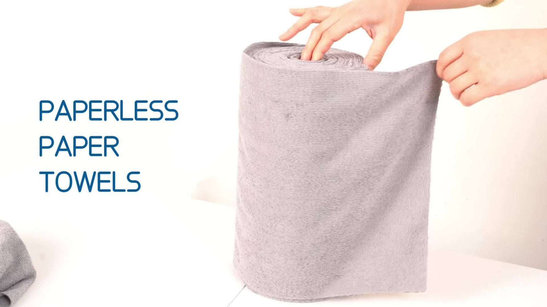 Microfiber Cleaning Cloths Reusable Paper Towel Roll Replacement ¨C Washable Absorbent Tear-Away Dishcloths for Kitchen, Bathroom & Car | Eco-Friendly Rags 50 or 100 Pack, 12x12 Inch
