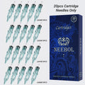 Tattoo Cartridge Needles Disposable 20/50pcs - Standard Round Liner RL & Round Magnum RM Mixed Sizes, Sterile Tattoo Needle Cartridges for Professional Artists & Beginners, Body Art Supplies