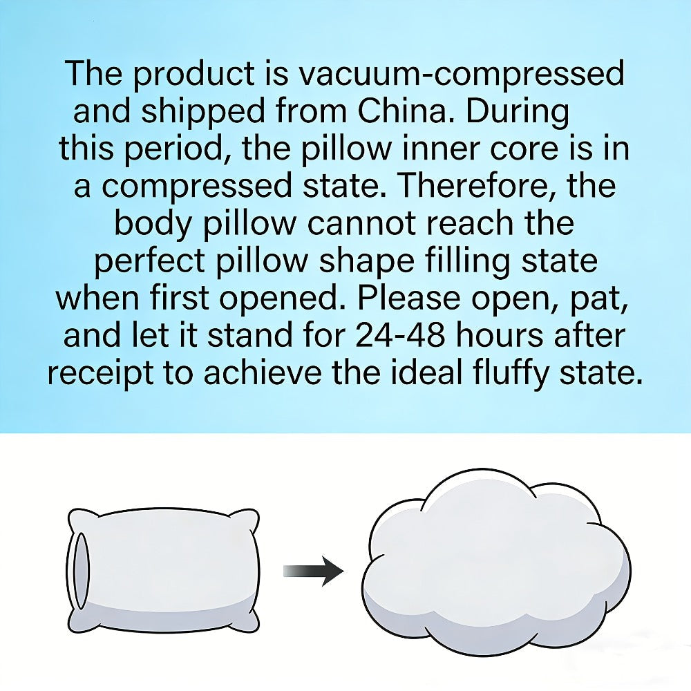 Memory Foam Body Pillow for Side Sleepers 51 Inch, Cooling Long Pillow with Breathable Polyester Cover, Firm Support Full Body Pillow for Adults Pregnancy, Machine Washable, Grey Blue Pink