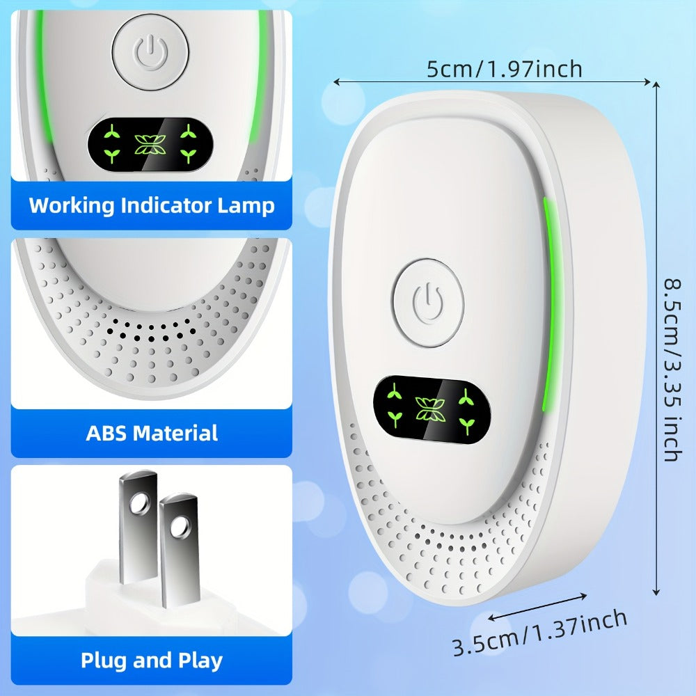 Portable Ozone Air Purifier & Sanitizer | Formaldehyde, Smoke & Dust Eliminator for Home, Office, Car & Bedroom | Low Power Allergy Relief Air Cleaner | 2pc & 8pc Pack | Black & White