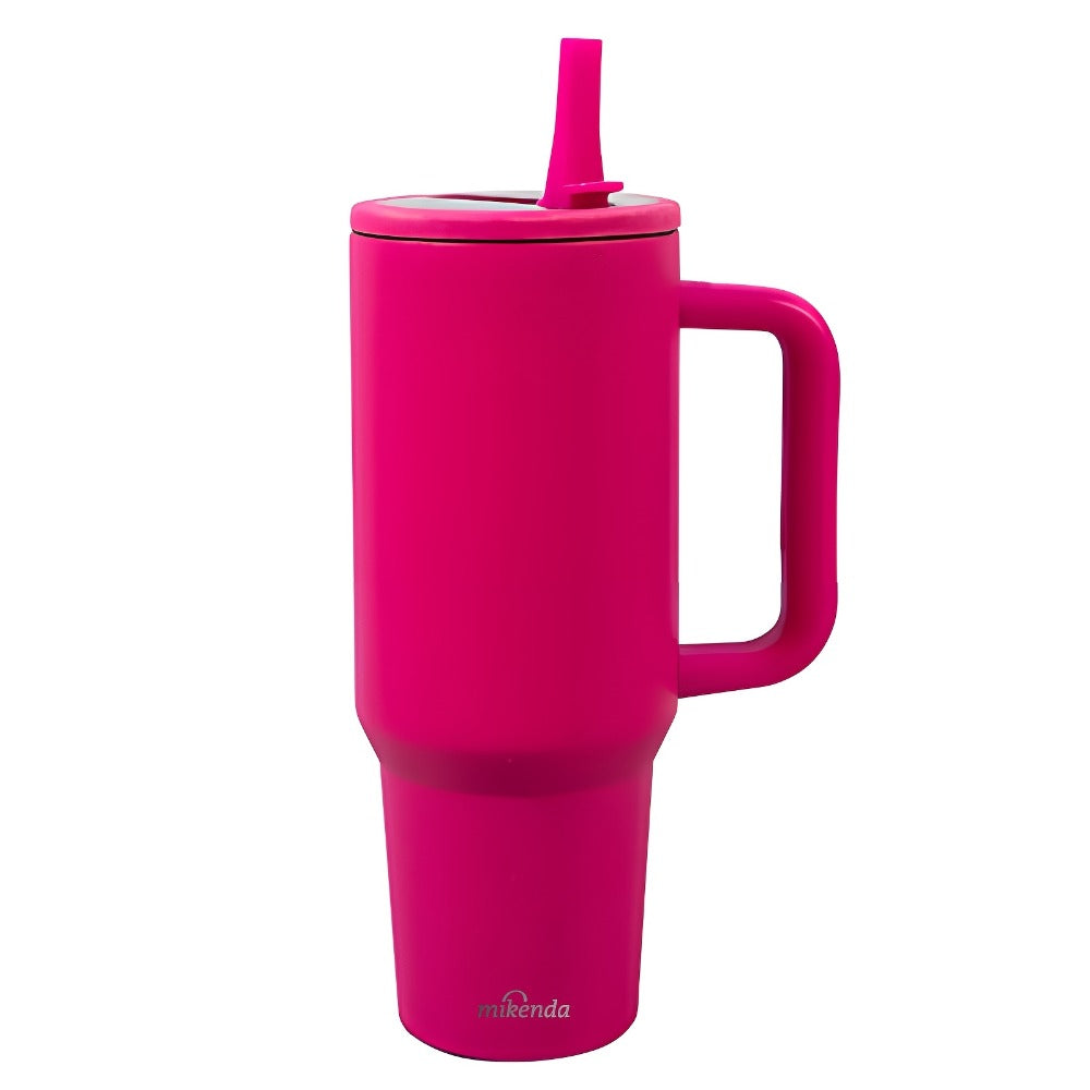 Stainless Steel Insulated Tumbler 40oz with Lid and Foldable Straw - Double Wall Vacuum Keeps Hot 12H Cold 24H, Travel Coffee Cup for Home Office Car and Outdoor, Available in 6 Colors, Great Gift for Men and Women