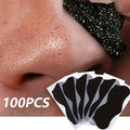 Charcoal Nose Strips 100pcs ¨C Deep Pore Cleansing Blackhead Remover Strips for Nose, Charcoal-Infused Pore Strips for All Skin Types Unisex, Blackhead Peel Off Strips for Clear Smooth Skin
