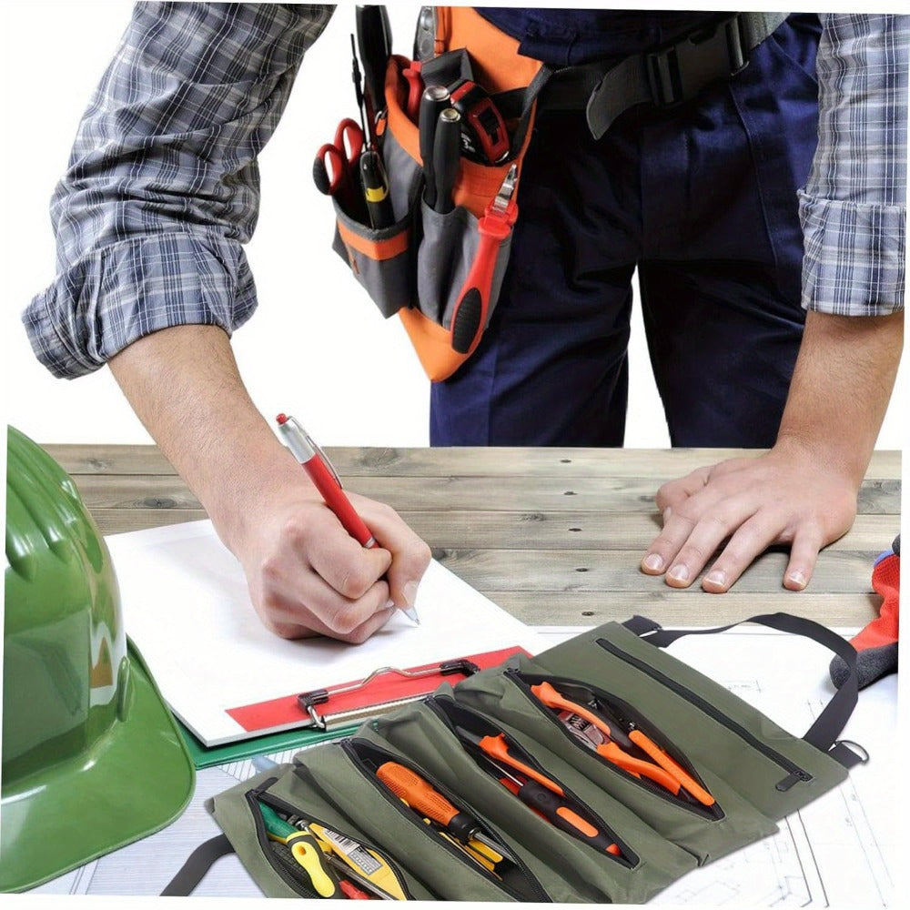 Collapsible Tool Bag Organizer for Hardware Storage | Foldable Tool Kit Bag for Carpentry Electricians Automotive Repairs Outdoor | Portable Buggy Bag Easy Transport