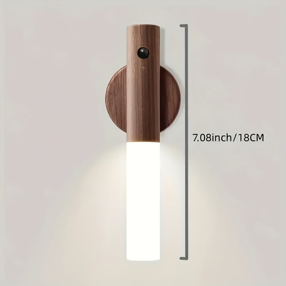 Motion Sensor Night Light Rechargeable 2-Pack - Wireless Magnetic LED Wall Light IPX4 Waterproof, USB Charging, Human Body Sensor for Bedroom, Kitchen, Bathroom, Hallway, Anti-Fall Safety Lighting