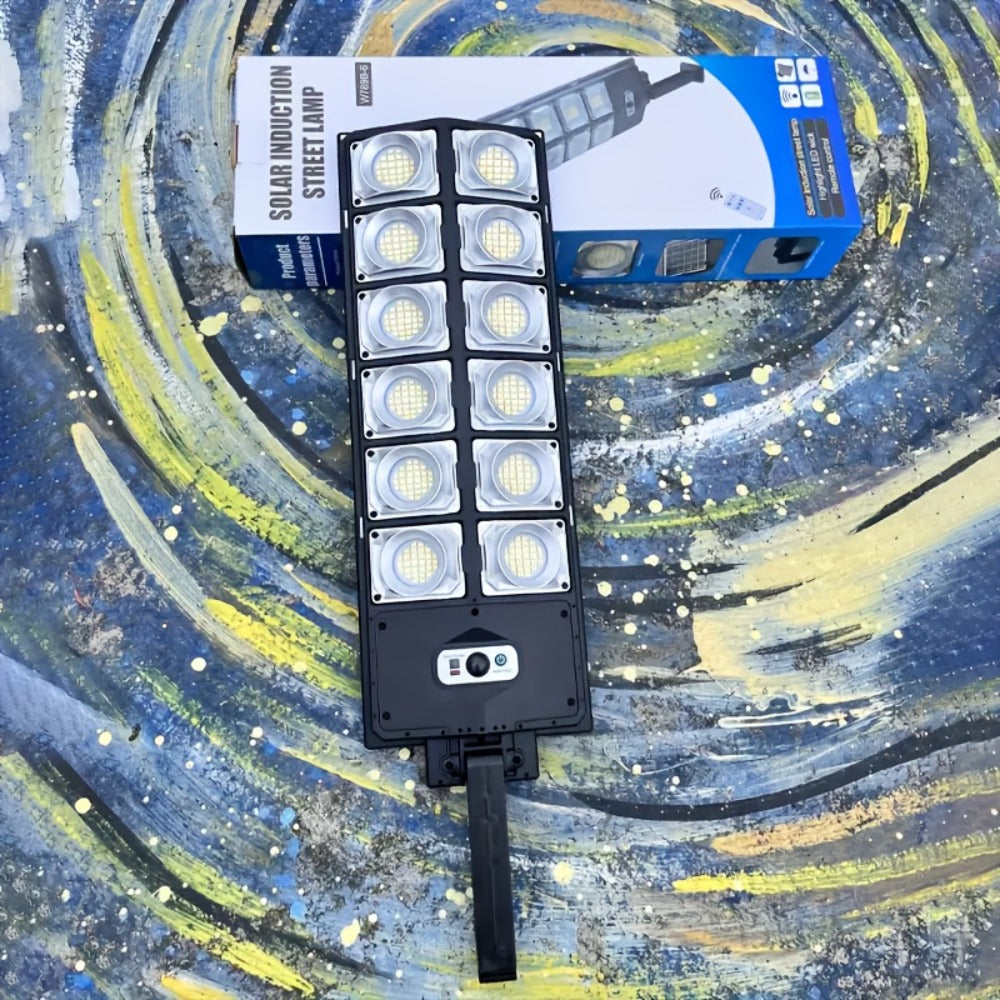Solar Street Light Outdoor IP65 ¨C High Brightness Wide Angle Dusk to Dawn Solar Powered with Remote Control for Parking Lot, Yard, Stadium & Plaza (58 / 90 / 192 LED)