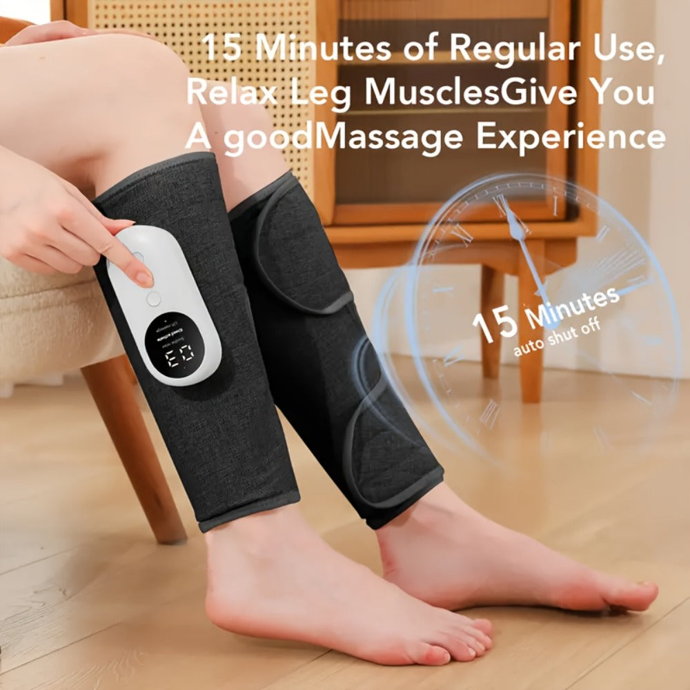Air Compression Leg Massager ¨C Cordless Calf & Foot Massager with 3 Intensity Levels for Legs, Thighs, Knees & Feet | Circulation Booster, Holiday Gift for Women & Men