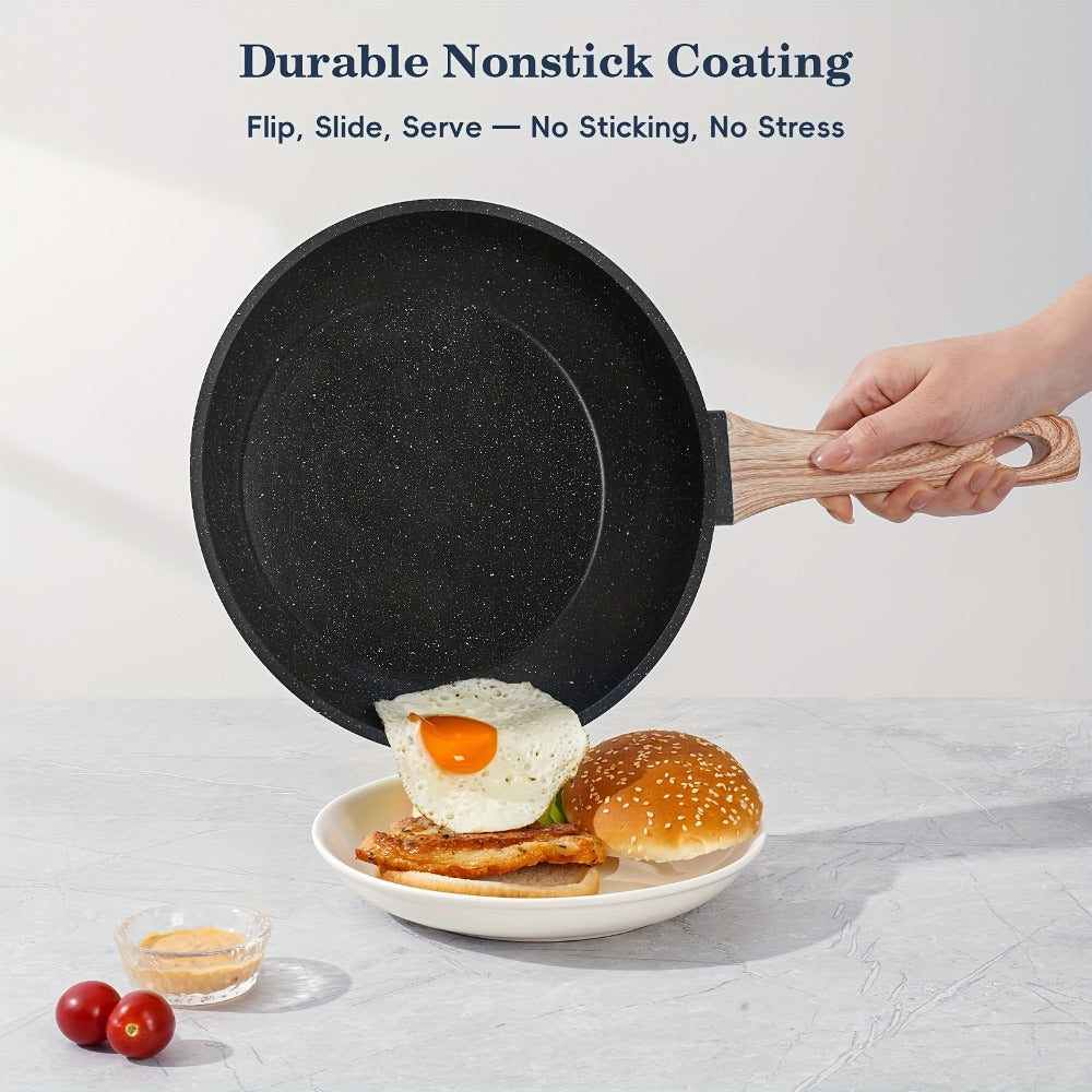 Pots and Pans Set 12-Piece Non-Stick Kitchen Cookware ¨C Complete Cooking Set with Frying Pan | Durable Even-Heating Non-Stick Coating | Available in Black & White | Home Kitchen Essentials