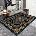 Bohemian Floral Area Rug Non-Slip Backing Machine Washable Velvet Floor Mat Shedding-Resistant 100% Polyester Soft Carpet for Living Room Bedroom Kitchen Office Modern Decorative Rug