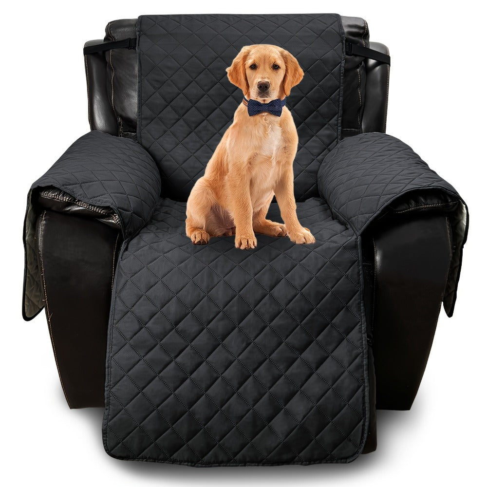 Non-Slip Recliner Chair Cover Sofa Slipcover with Elastic Straps Washable Pet Furniture Protector Indoor Outdoor 8 Colors