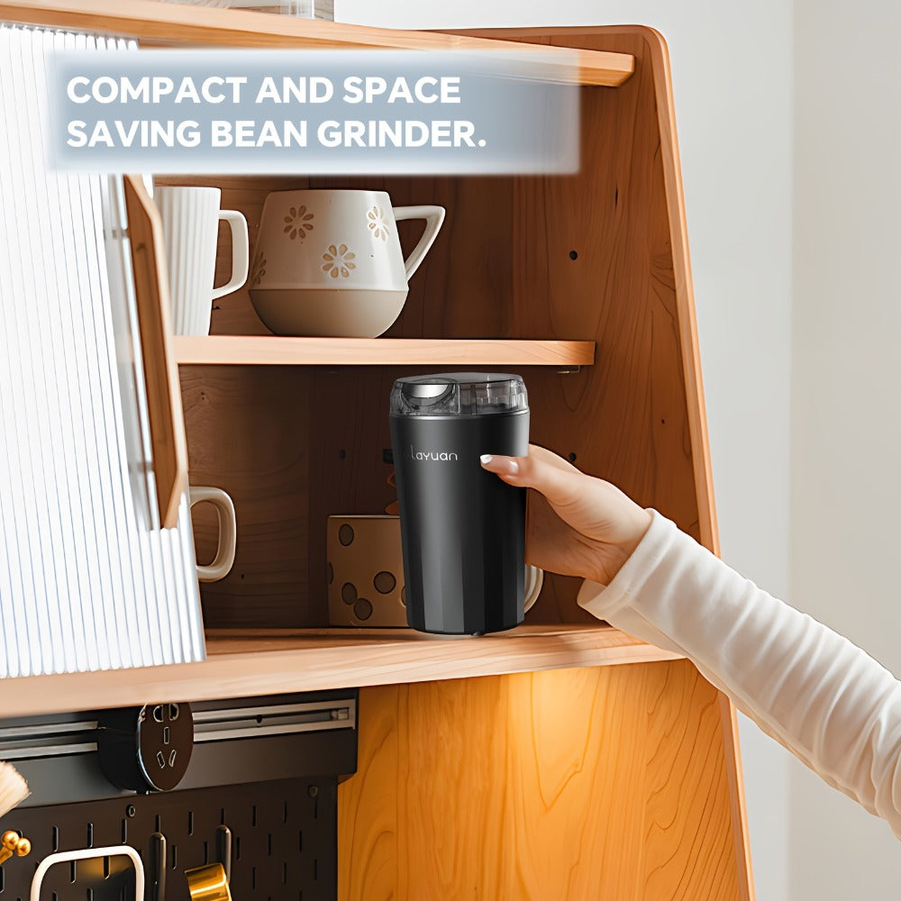 Coffee Bean Grinder Electric 200W Powerful Motor Stainless Steel Chamber Ultra-Fine Blade Grinder One-Touch 12 Cups Multi-Purpose for Spices Nuts Grains 110V US Plug
