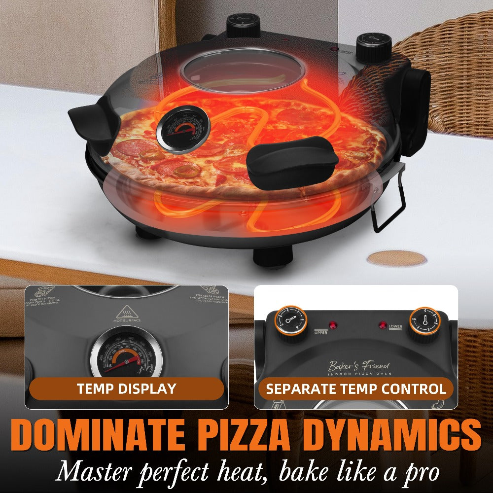 Electric Quesadilla Maker 9.5 Inch ¨C Grilled Cheese Machine, Extra Stuffing Capacity, Easy 6-Wedge Slice, Non-Slip Feet | Also Available as 12 Inch Pizza Maker