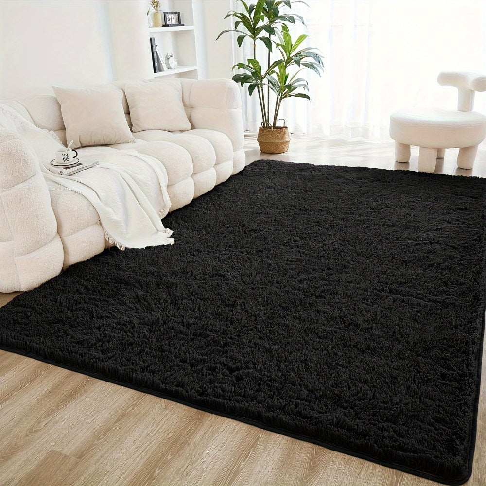 Gradient Color Soft Area Rug - Washable Anti-Slip Shaggy Fluffy Carpet for Living Room & Bedroom | Modern Machine-Made Floor Mat in Extra Large Sizes | Cozy Plush Rug in Multiple Colors