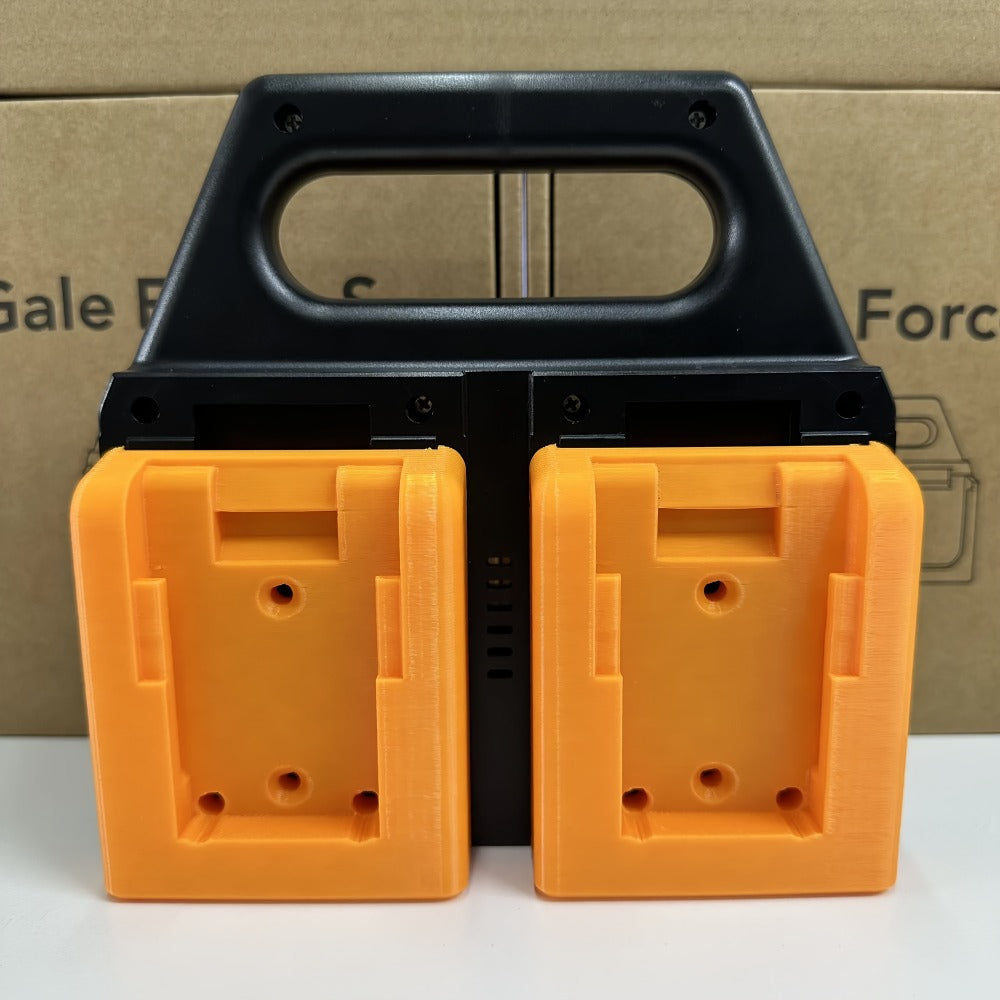 DeWalt 18V 20V Battery Storage Rack ¨C 4-Port Portable Holder with Mounting Frames, Upgradeable Tool Hanger Organizer, Modular & Individually Assembled Battery Mount for Workshop & Jobsite