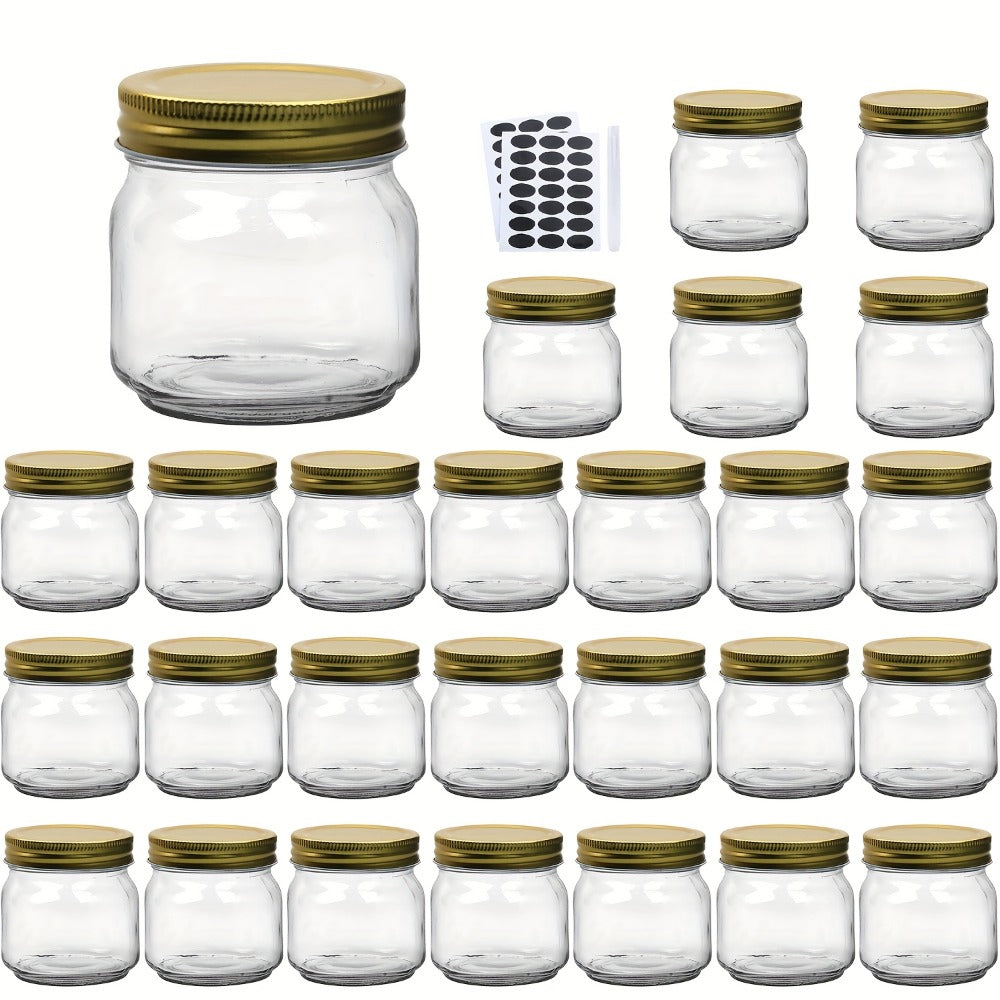 Mason Jars 8oz Glass Jars with Lids ¨C 9/18/27/36 Pack Regular Mouth Canning Jars for Storage, Spices, Jelly, Jam, Honey & Caviar | Dishwasher Safe Spiral Lid Kitchen Storage Containers Set