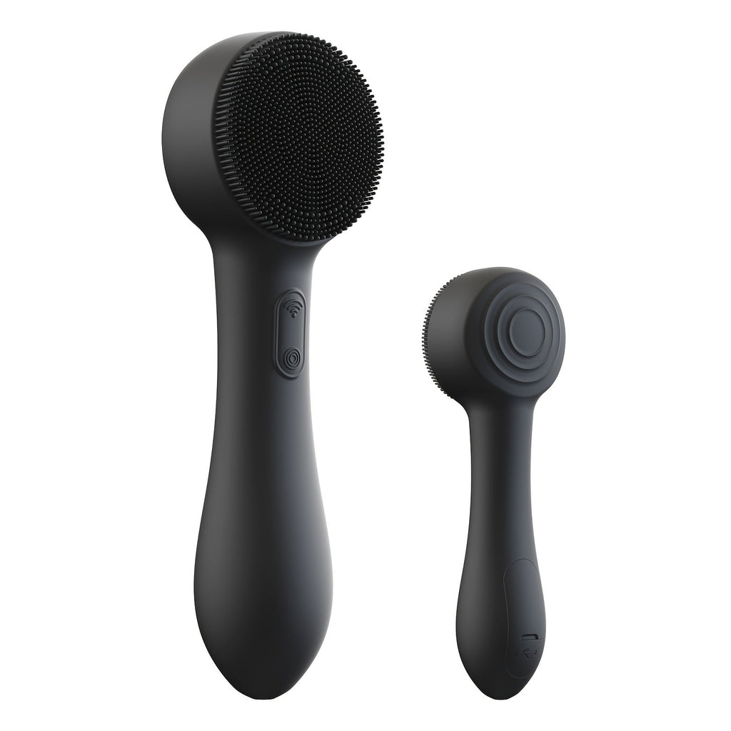 Silicone Facial Cleansing Brush Electric Face Scrubber 12000 Vibrations IPX7 Waterproof USB Rechargeable Heat Massage Deep Pore Cleansing Exfoliator for Sensitive Skin Blue Black Rose Red Pink