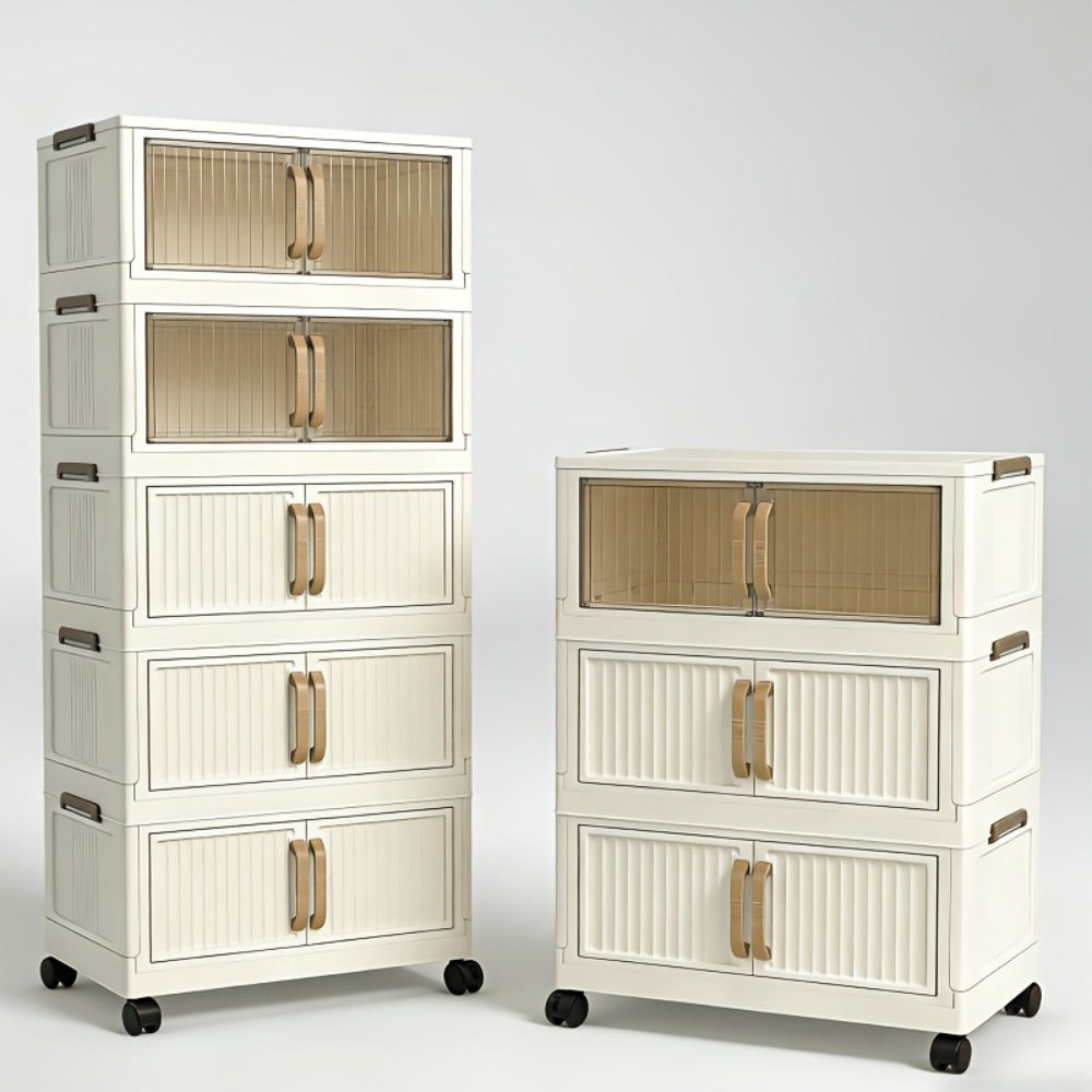 Shoe Cabinet Entryway Organizer ¨C Multi-Functional Foldable Storage Cabinet 3/5 Tier Large Capacity | Space-Saving Closet Organizer for Entrance, Corridor, Bedroom & Living Room | Sturdy & Easy Setup