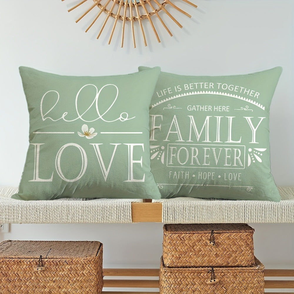 Farmhouse Eucalyptus Leaves Throw Pillow Covers 4 Pack Floral Bicycle Spring Summer Seasonal Decor Cushion Covers 18x18 Inch Rustic Holiday Pillowcases for Sofa Couch Porch Patio Living Room Outdoor