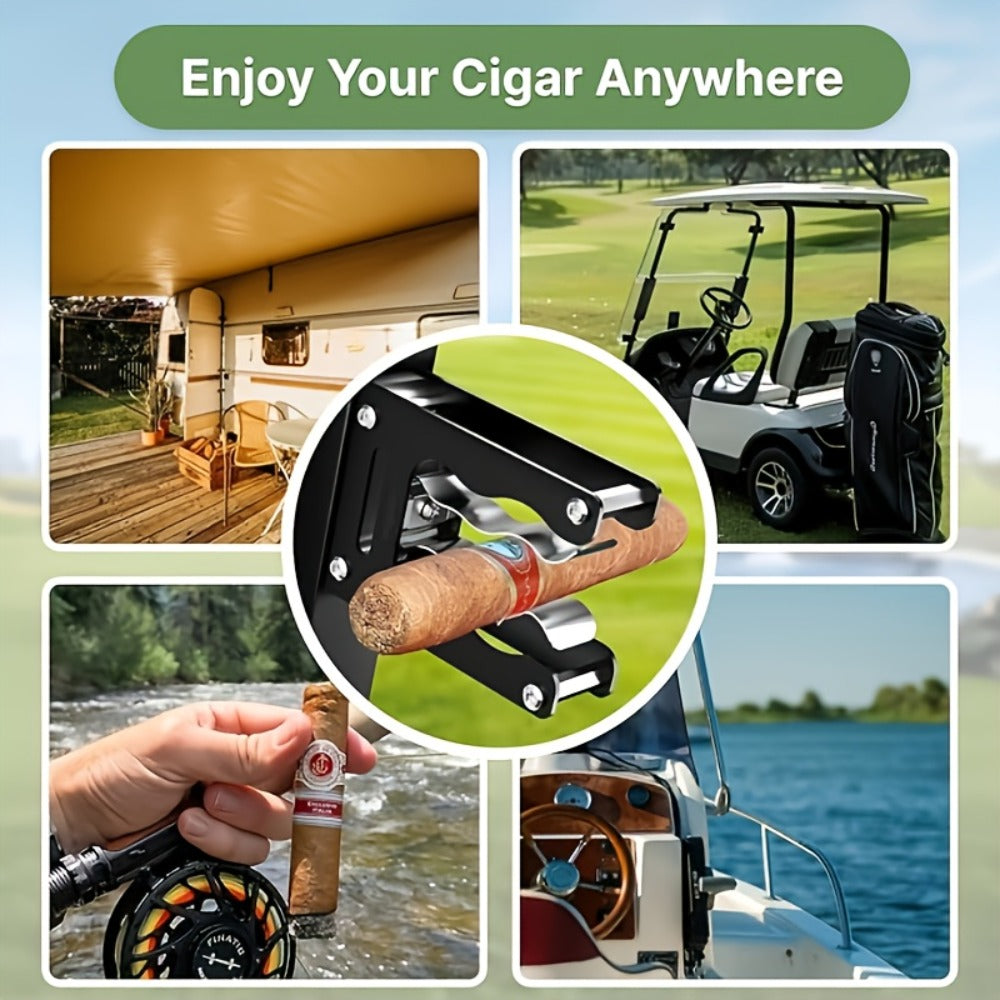 Magnetic Cigar Holder Heavy Duty Secure Grip - Fits Golf Carts, Beach Chairs, Fishing Rods & Boats | On-the-Go Smoking Accessory | 7 Colors | Cigar Enthusiast Gift