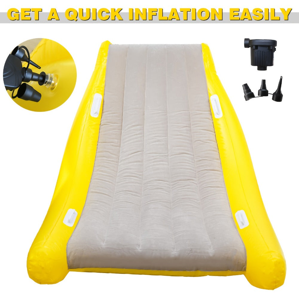 Portable Inflatable Sofa with Pump No Assembly Required Indoor Outdoor Folding Chair Bed Camping Backyard Patio Lightweight PVC Spot Clean Adults Kids Gift