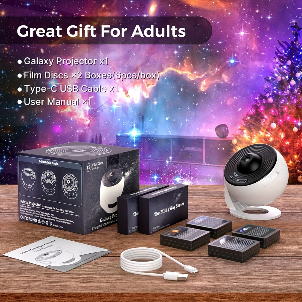 Star Projector Galaxy Aurora Night Light ¨C 13-in-1 Planetarium Projector for Bedroom, Kids Room & Home Theater with Atmospheric LED Lighting