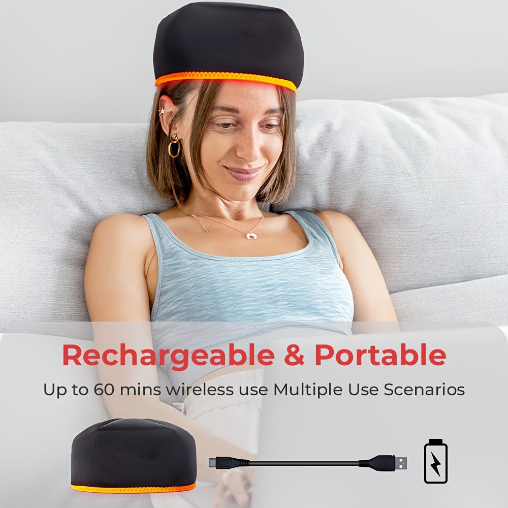 Red Light Therapy Cap 101 LEDs Detachable LED Panel Infrared Light Hat for Brain Relaxation Insomnia Relief Head Pain Treatment Hair Growth Scalp Care