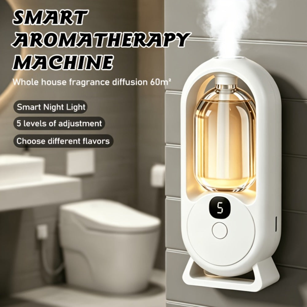 Aromatherapy Diffuser with Essential Oils 2-in-1 Humidifier - Hotel Scent Home Fragrance Machine with Natural French Essential Oils, Ultrasonic Spray, LED Ambient Light, Whole House Air Freshener for Bedroom, Living Room, Office