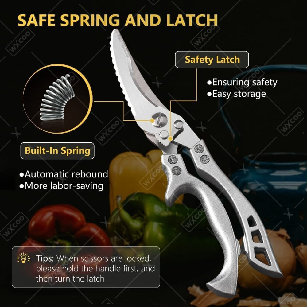 Chef Knife Set 8 PCS Professional Kitchen Knives - Stainless Steel Forged Blade, Boning Knife, Butcher Knife & Kitchen Scissors, Ultra-Sharp Full Tang Design