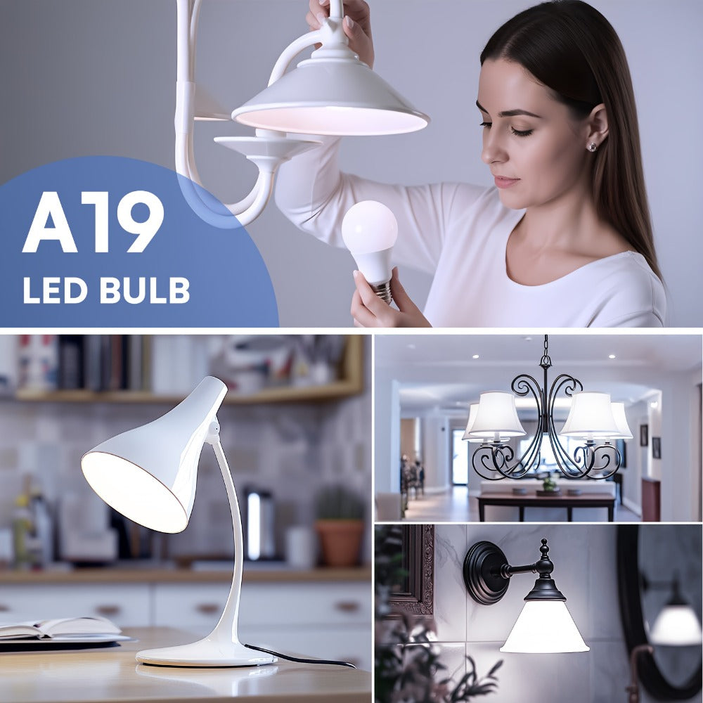 3-Way LED Light Bulb A19 40 60 100W Equivalent 1500 Lumens E26 Base ¨C Soft White 2700K & Daylight 5000K Three-Way Bulb for Bedroom Living Room Study Room Table Lamp, 2 & 4 Pack
