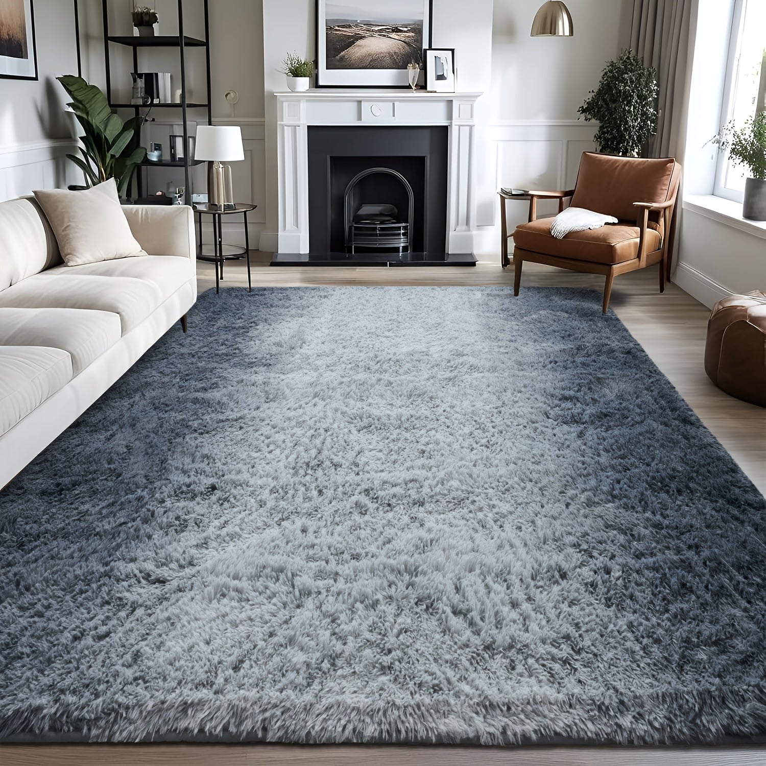 Non-Slip Area Rug Fluffy Soft Carpet - Modern Home Decor Floor Mat for Living Room, Bedroom, Kitchen & Bathroom | Easy Clean Cute Plush Rug in Multiple Colors & Sizes | Indoor Anti-Slip Floor Decoration