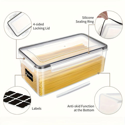 4-Pack Airtight Food Storage Containers with Lids 108oz BPA Free Kitchen Pantry Organizer Set with Spoons Pen Labels
