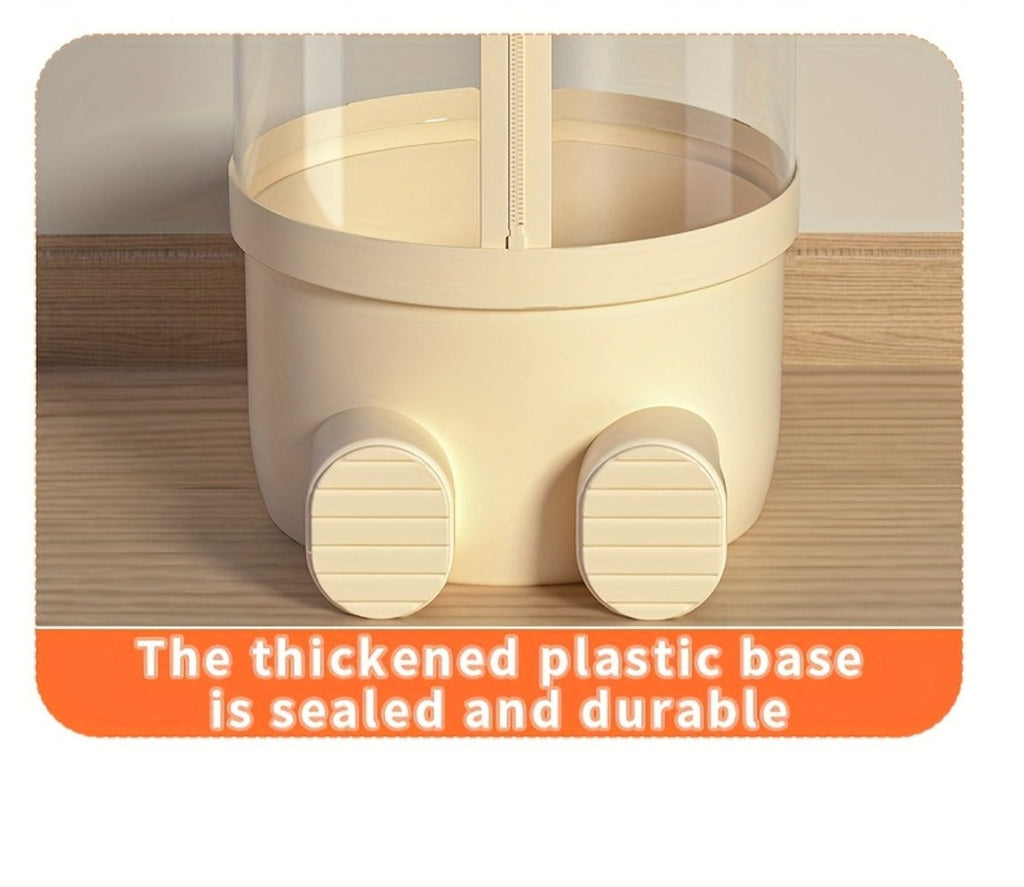 Stuffed Animal Storage Bin Transparent Cylindrical with Zipper ¨C Large Plush Toy Organizer for Kids Bedroom Living Room ¨C Clear Doll Storage Bag Easy Assembly