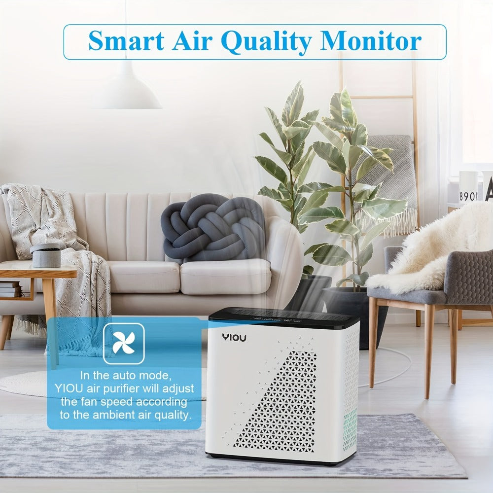 HEPA H13 Air Purifier for Large Room Up to 1295 Sq Ft | 20dB Ultra-Quiet, PM2.5 Display, Auto Mode & Timer | Removes Smoke, Pollen, Pet Dander & Allergens | Bedroom, Living Room & Office | Black & White